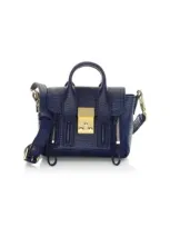 3.1 Phillip Lim Nano Pashli Leather Satchel In Ink