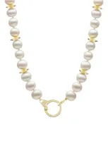 Sorellina Women's 18k Yellow Gold, 8mm Freshwater Pearl & Diamond Necklace