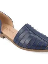 Journee Collection Women's Anyah Caged Two-piece Flats In Blue