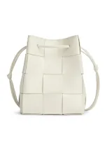 Bottega Veneta Women Small Bucket Cassette Bag In White