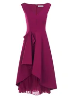 Kay Unger Women's Begonia Midi Dress In Boysenberry