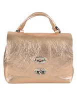 Zanellato Baby Postina Cortina Shoulder Bag In Gold Crystal