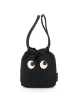 Anya Hindmarch Eyes Drawstring Tote In Nero