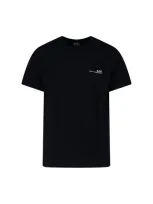 Apc Logo T-shirt A.p.c. In Black