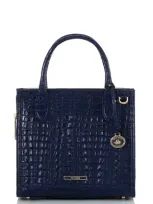 Brahmin Small Caroline Ink Leontyne In Blue