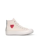 Comme Des Garçons Play Comme Des Garcons Play X Converse Single Heart Chuck 70 Sneakers In White