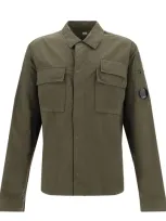 C.p. Company Gabardine Shirt In Green