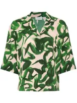 Dries Van Noten Printed Shirt In Green