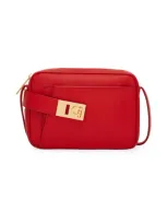 Ferragamo Women's Archive Gancini Camera Crossbody Bag In Flame Red