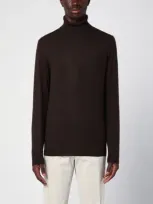 Loro Piana Brown Cashmere Turtleneck Sweater