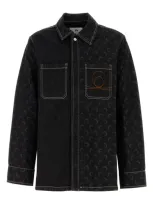 Marine Serre Moon-print Denim Jacket In Multicolor