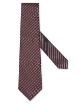 Zegna Burgundy Cinque Pieghe Silk Tie