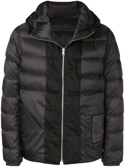 Ten C Black Hooded Reversible Down Jacket