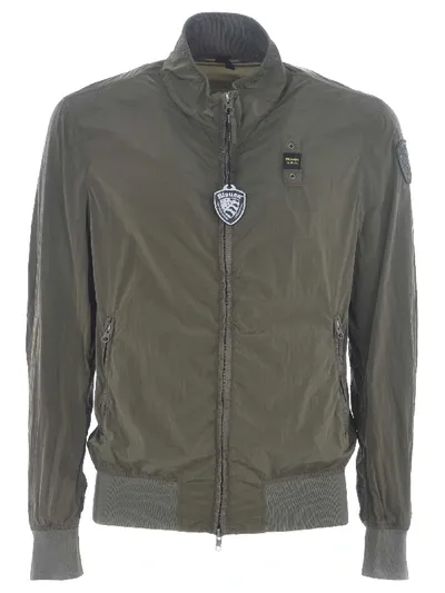 Blauer Jacket In Verde Militare