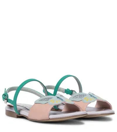 Stella Mccartney Kids' Butterfly Detail Open-toe Sandals In Pink