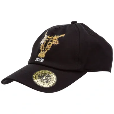 Versace Jeans Couture Adjustable Men's Hat Baseball Cap In Nero