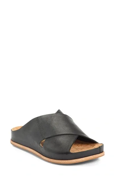 Kork-easer Tutsi Slide Sandal In Black Leather