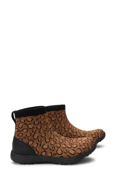 Traq By Alegria Qirkie Knit Sneaker In Leopard Fabric