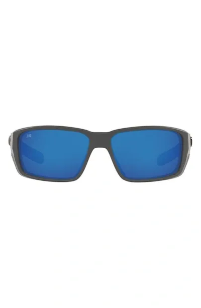 Costa Del Mar 60mm Polarized Rectangular Sunglasses In Grey Blue