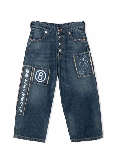 Maison Margiela Kids' Blue Cotton Jeans