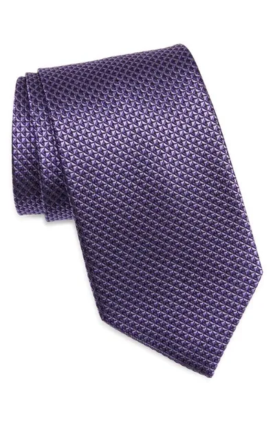 Nordstrom Solid Silk Tie In Purple