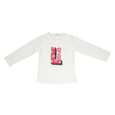 Liu •jo Kids' Cotton T-shirt In White