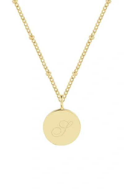 Brook & York Lizzie Initial Pendant Necklace In Gold S