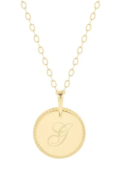 Brook & York Milia Initial Pendant Necklace In Gold G