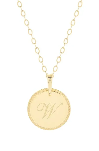 Brook & York Milia Initial Pendant Necklace In Gold W