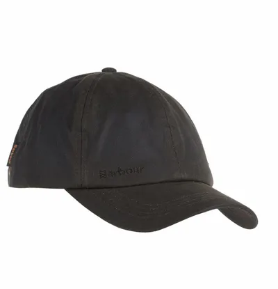 Barbour Curved Peak Logo Embroidered Baseball Cap In Navy