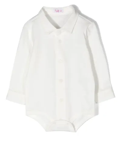 Il Gufo Babies' Button-up Long-sleeved Shirt In White