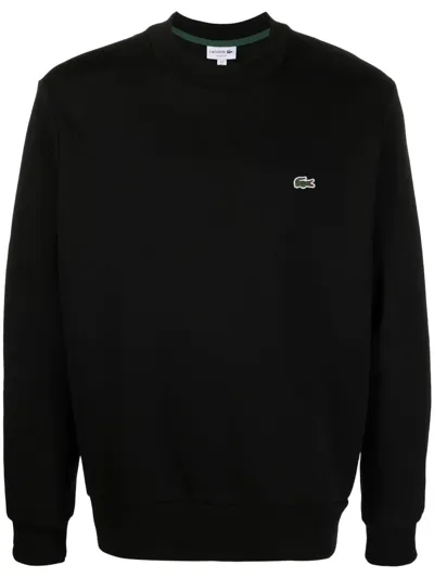 Lacoste Chest Logo-patch Detail Sweatshirt In Blue