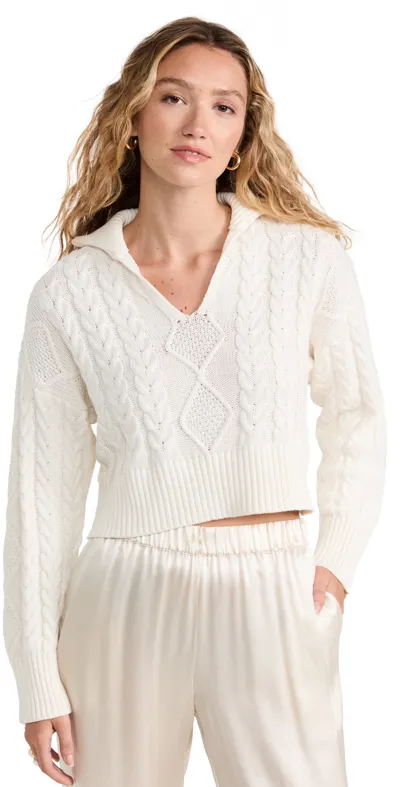 Sablyn Anaya Cable Knit Sweater In Himalaya