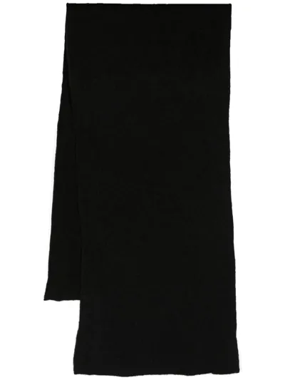 Roberto Collina Silver-stud Cashmere Scarf In Black