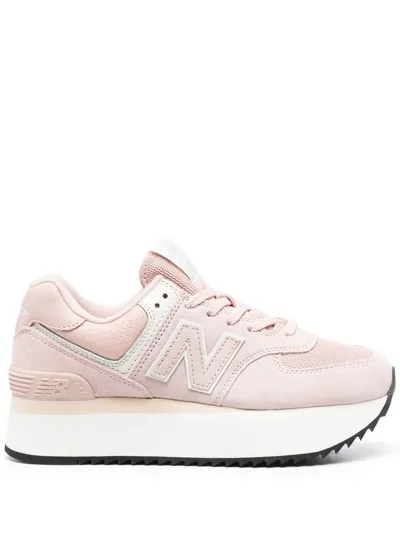 New Balance 574 Platform Sneakers In Pink