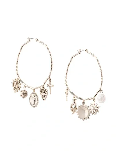 Marchesa Charm Hoop Earrings In Gold