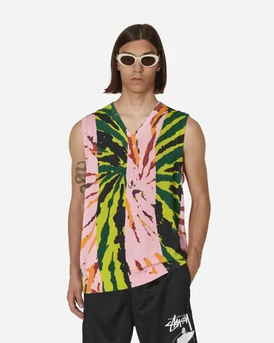 Stussy All Over Digital Print Sweater Vest In Pink