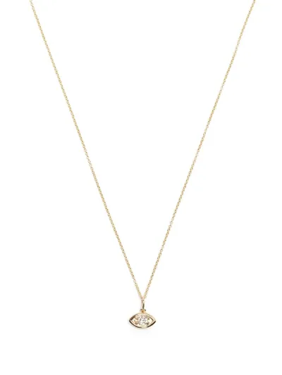 Sydney Evan 14kt Yellow Gold Marquise Eye Diamond Necklace