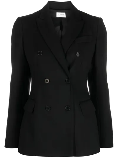 P.a.r.o.s.h Giacca Double-breasted Wool-blend Blazer In Nero