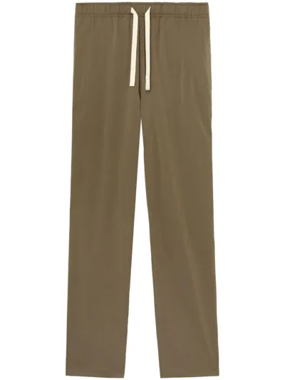 Palm Angels Straight-leg Drawstring Trousers In Brown