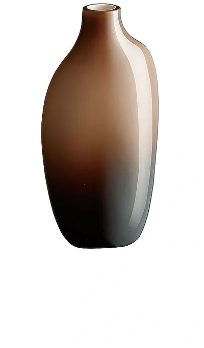 Kinto Sacco Vase Glass 01 In Brown