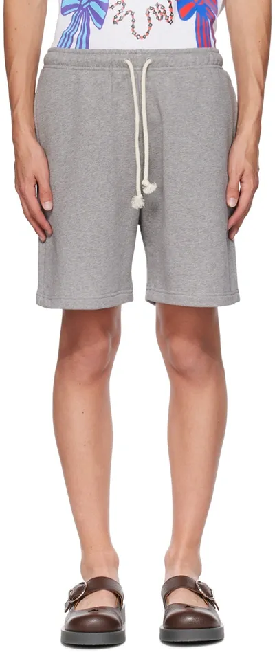 Acne Studios Gray Patch Shorts In Light Grey