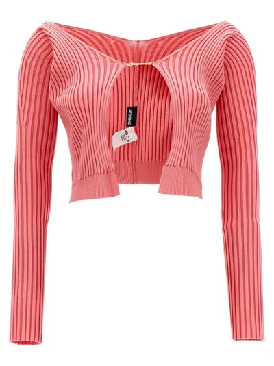 Jacquemus Cardigan Le Maille Pralu In Pink