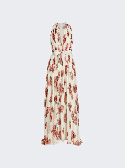 Adam Lippes Waterfall Maxi Dress In Ivory Floral