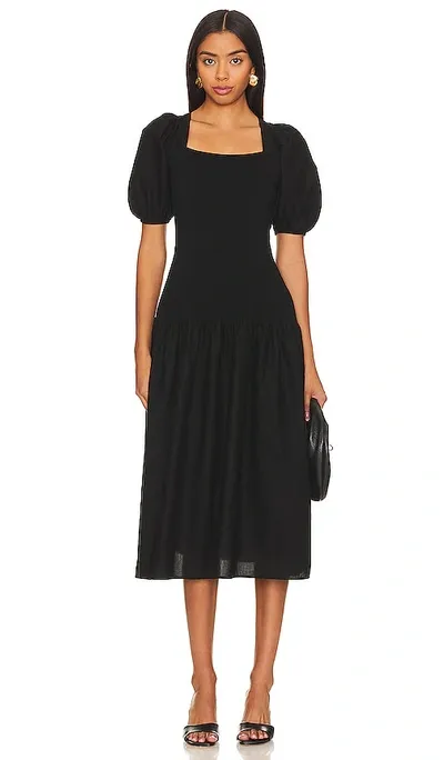 Nation Ltd Midi-kleid Cordelia In Black