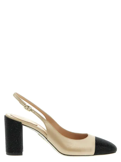 René Caovilla Bonnie Slingbacks In Beige