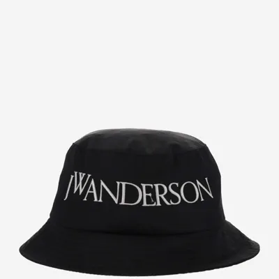 Jw Anderson Bucket Hat With Logo In Black