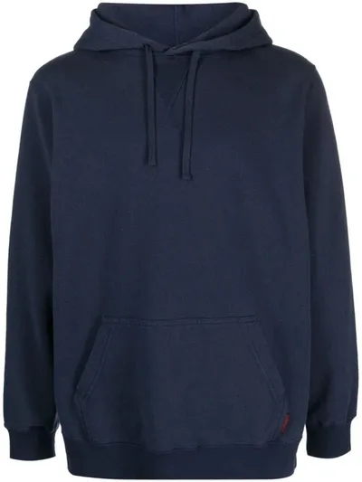 Gramicci Logo-print Cotton Hoodie In Blue