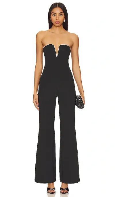 Good American Crystal Scuba Jumpsuit In Black001