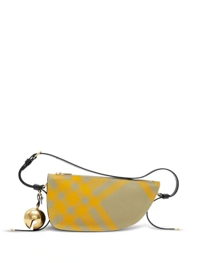 Burberry Mini Shield Check Shoulder Bag In Multicolor